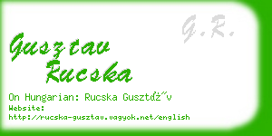 gusztav rucska business card